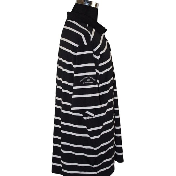 Nike Golf 2XL Dri Fit Stay Cool Short Sleeve Black White Striped Golf Polo Shirt - Picture 9 of 9